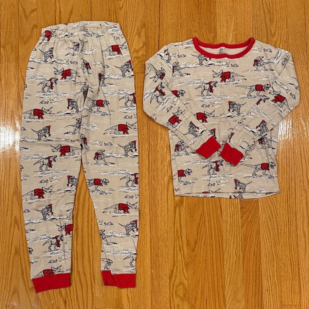 Gymboree Kids Pajama Set with Red and Beige